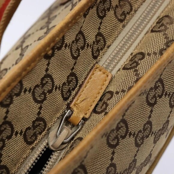 GUCCI GG Canvas Tote Bag Beige Silver 019 0401 Auth - Picture 7 of 16